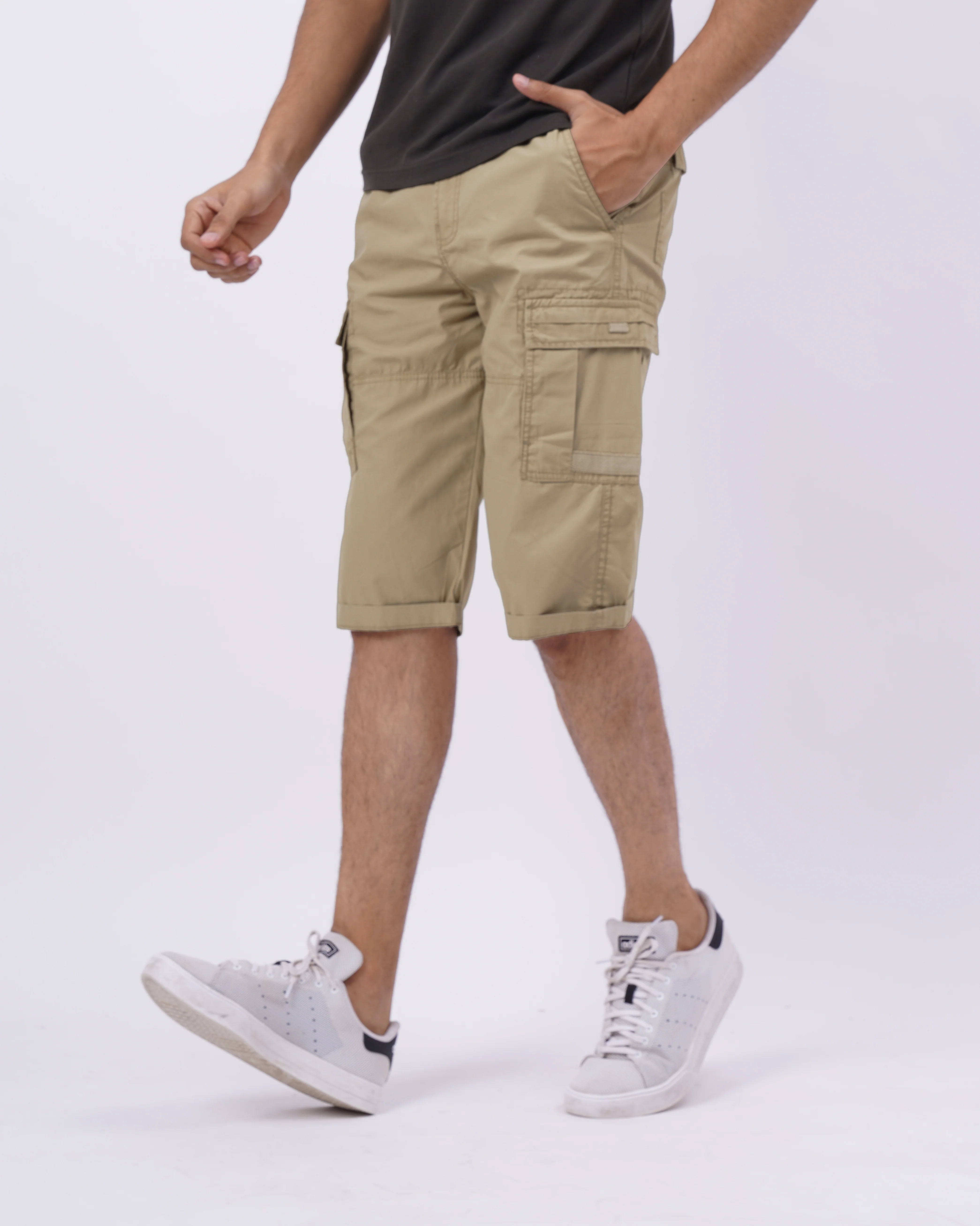 Solid Navy Three Fourth