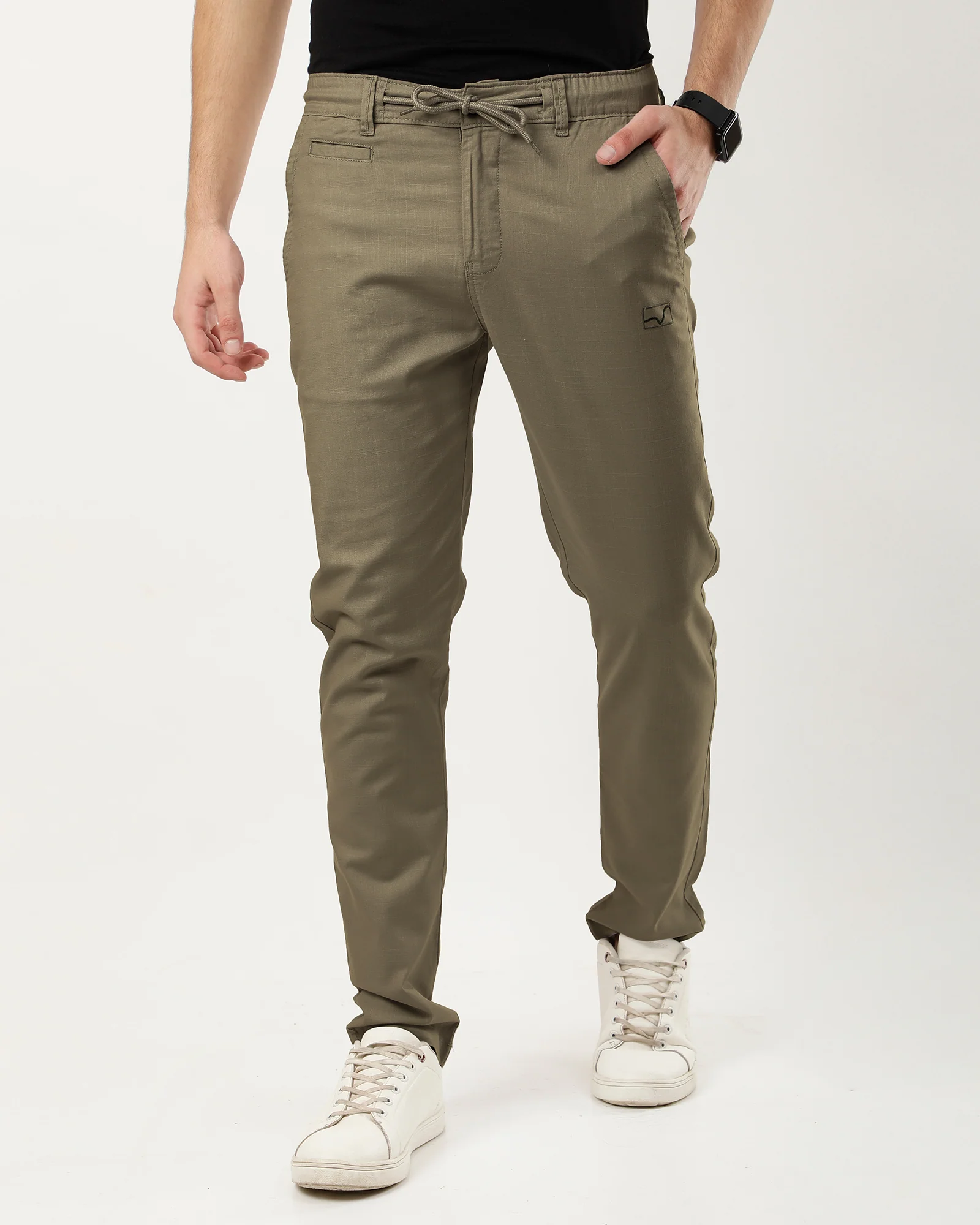 Linen Blend Casual Trouser Pants