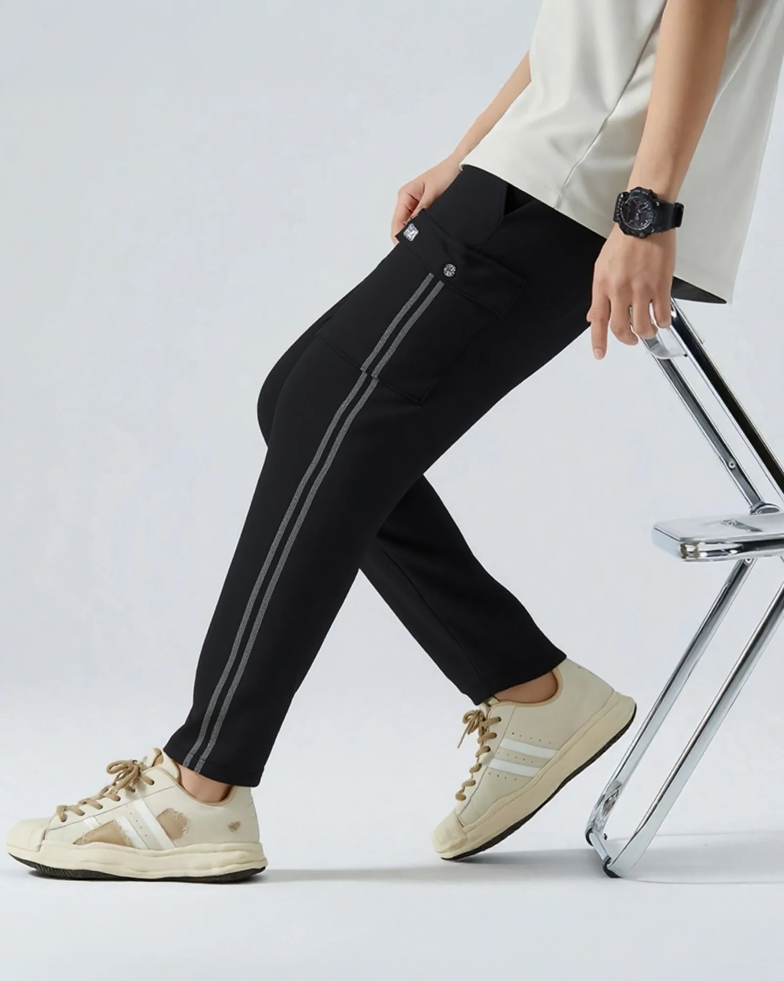 Light Winter  Black Trackpant